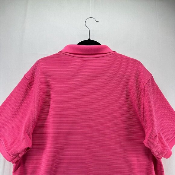 David Taylor Resort Polo Shirt Men Sz XL Pullover Collared Short Sleeve Hot Pink - Picture 5 of 11
